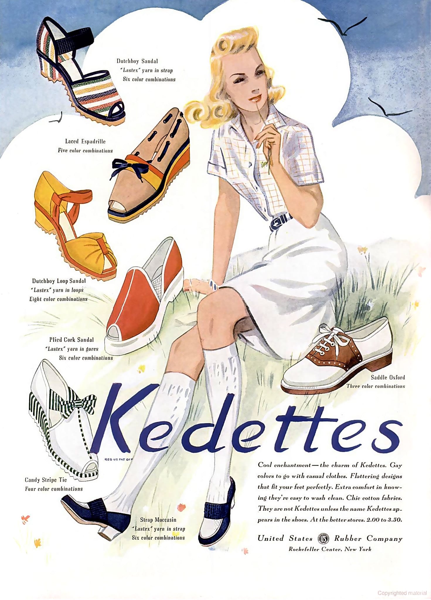 Vintage 1940s Kedettes print ad