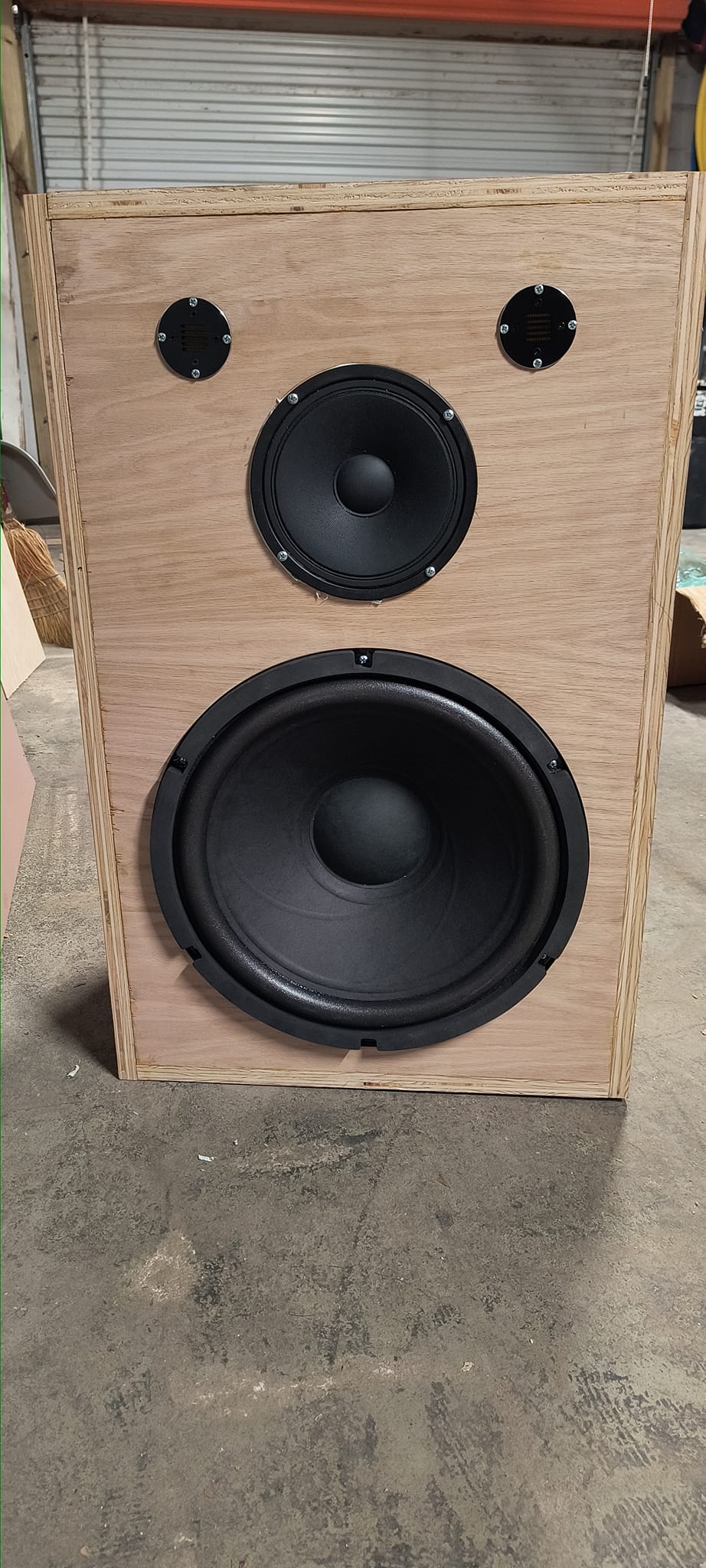 Pair Of 12-Inch 8-Ohm Woofer Replacement Speakers - 14-3/8" Square Frame, 80W RMS
