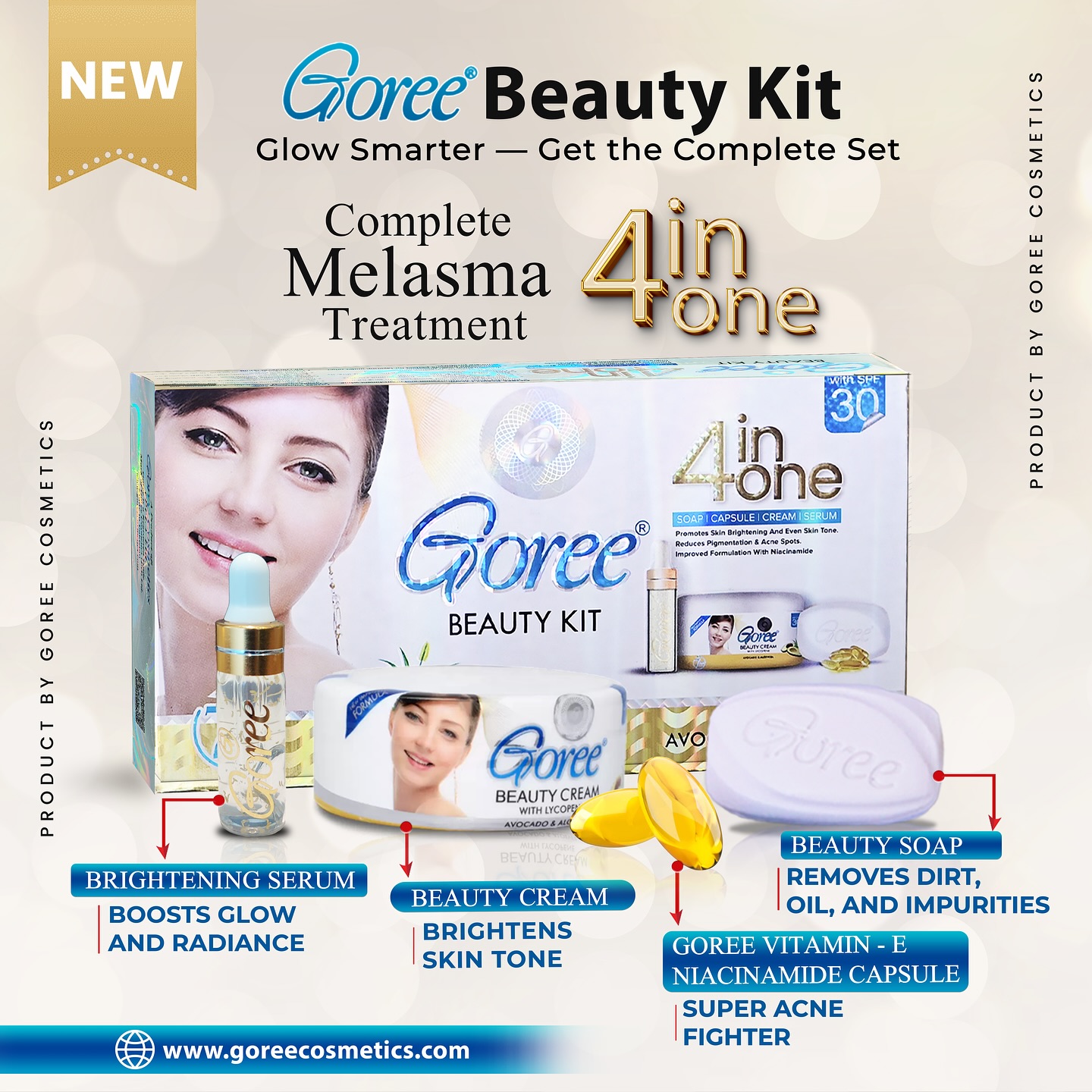 ?✨ Glow Naturally with the New Goree 4-in-1 Beauty Kit 