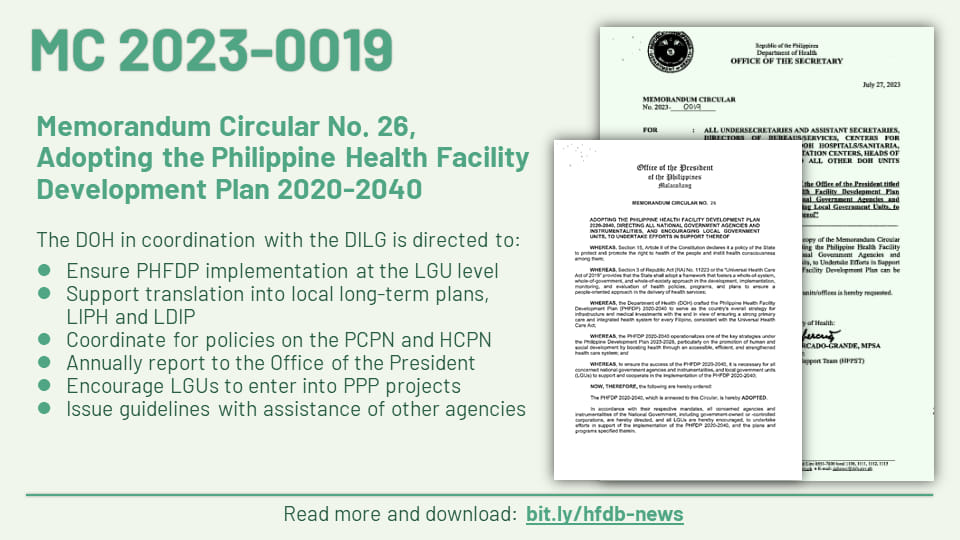 HFDB PH - Memorandum Circular No. 2023-0019 July 27, 2023... | Facebook