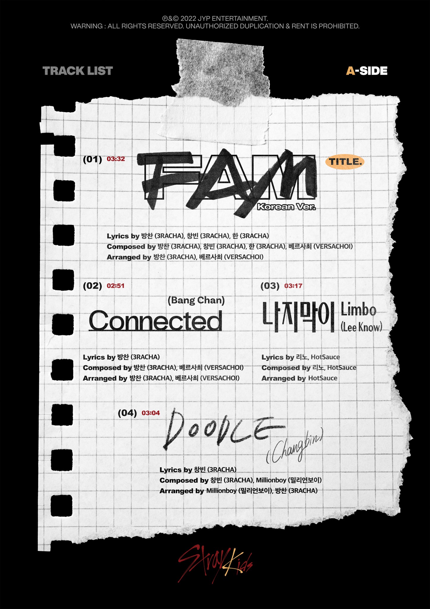 Stray Kids(스트레이 키즈) <SKZ-REPLAY> TRACK LIST➰A-SIDE 2022.12