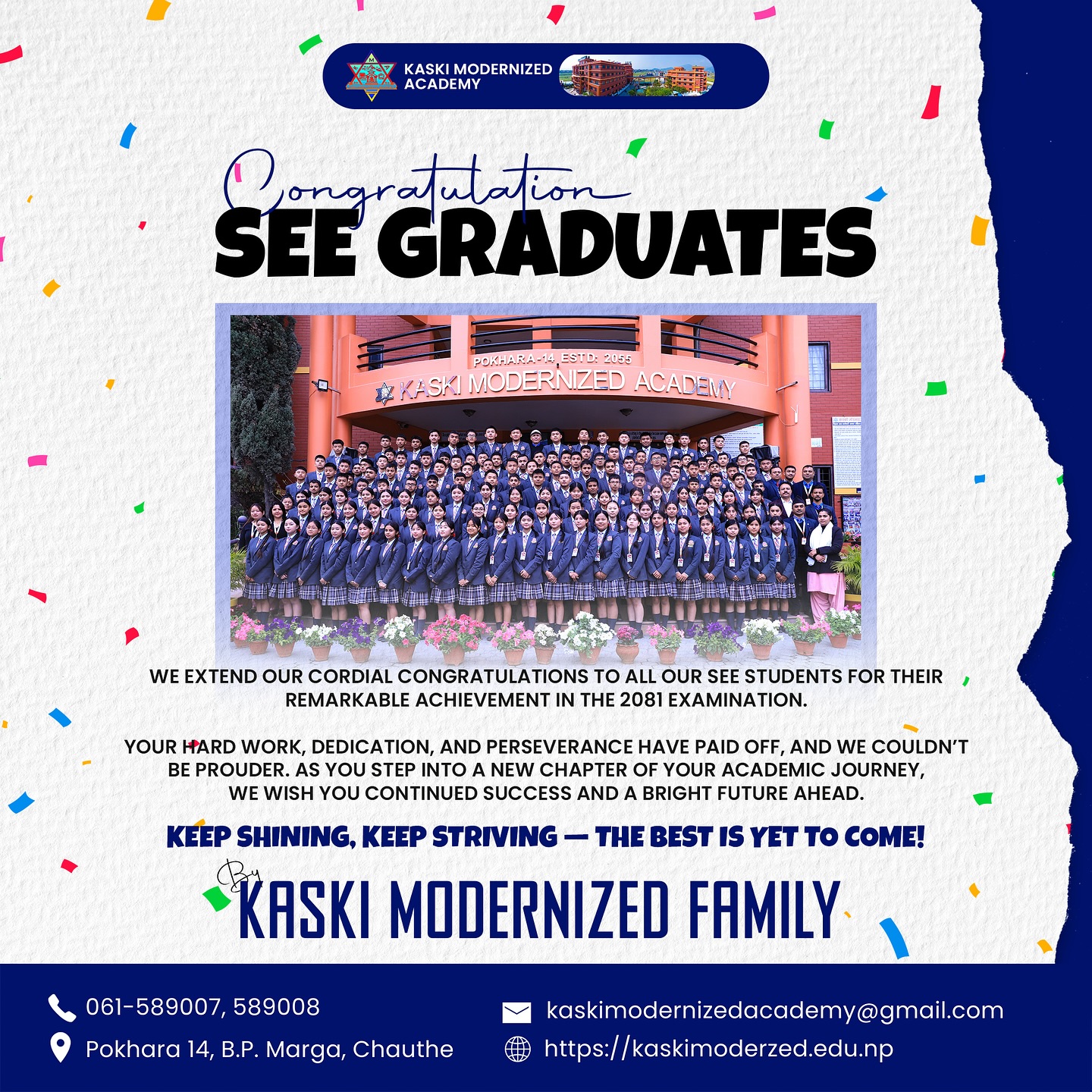 Congratulations to all... - Kaski Modernized Academy - KMA | Facebook