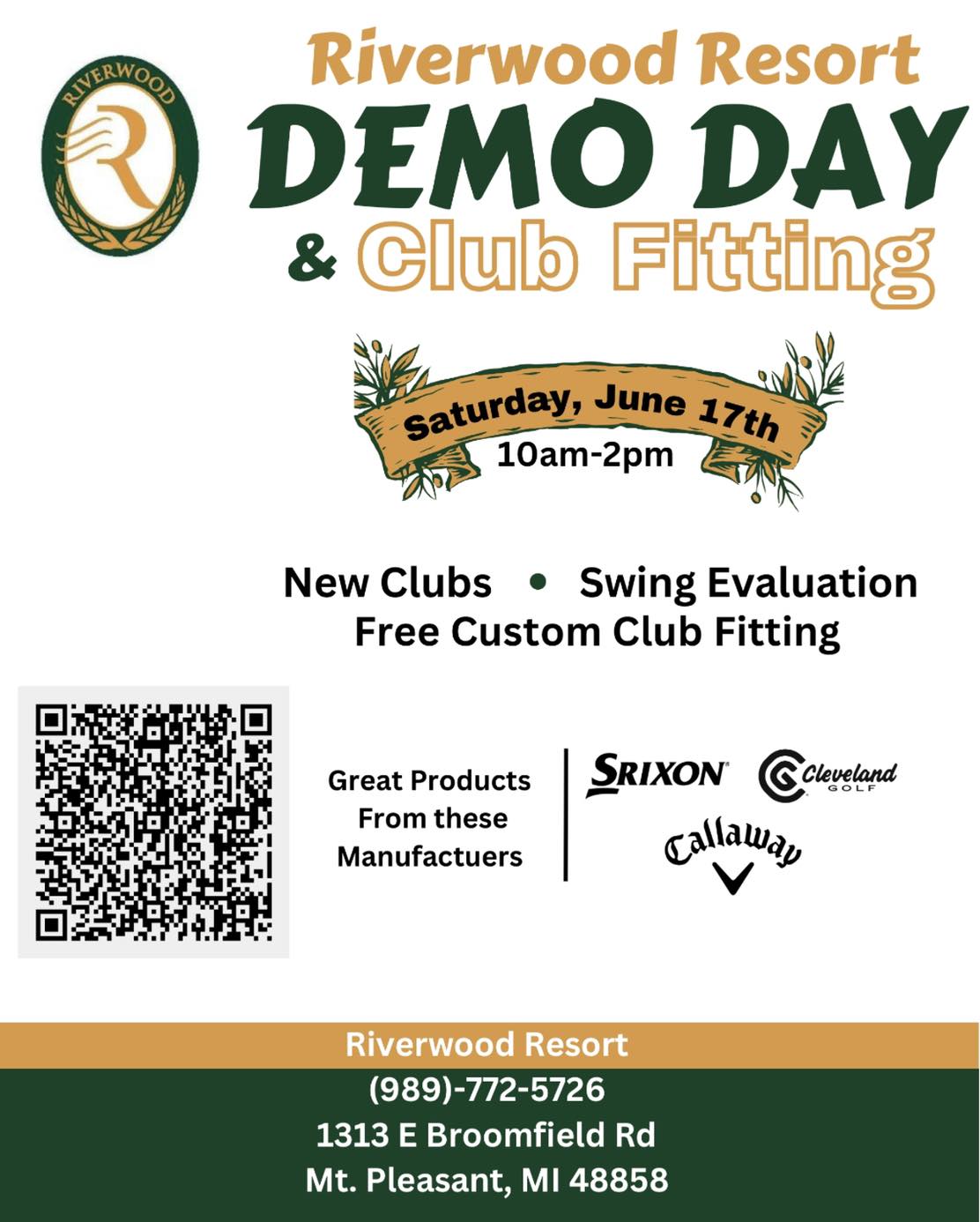 Srixon Cleveland club fitting and demo day at Settler's Hill