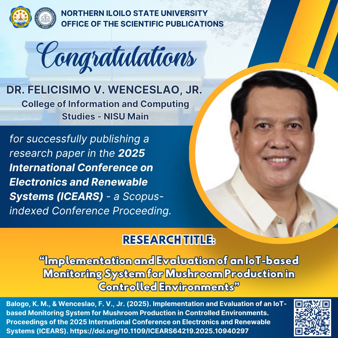 Congratulations to Dr. Felicisimo V. Wenceslao, Jr., and co-authors for ...