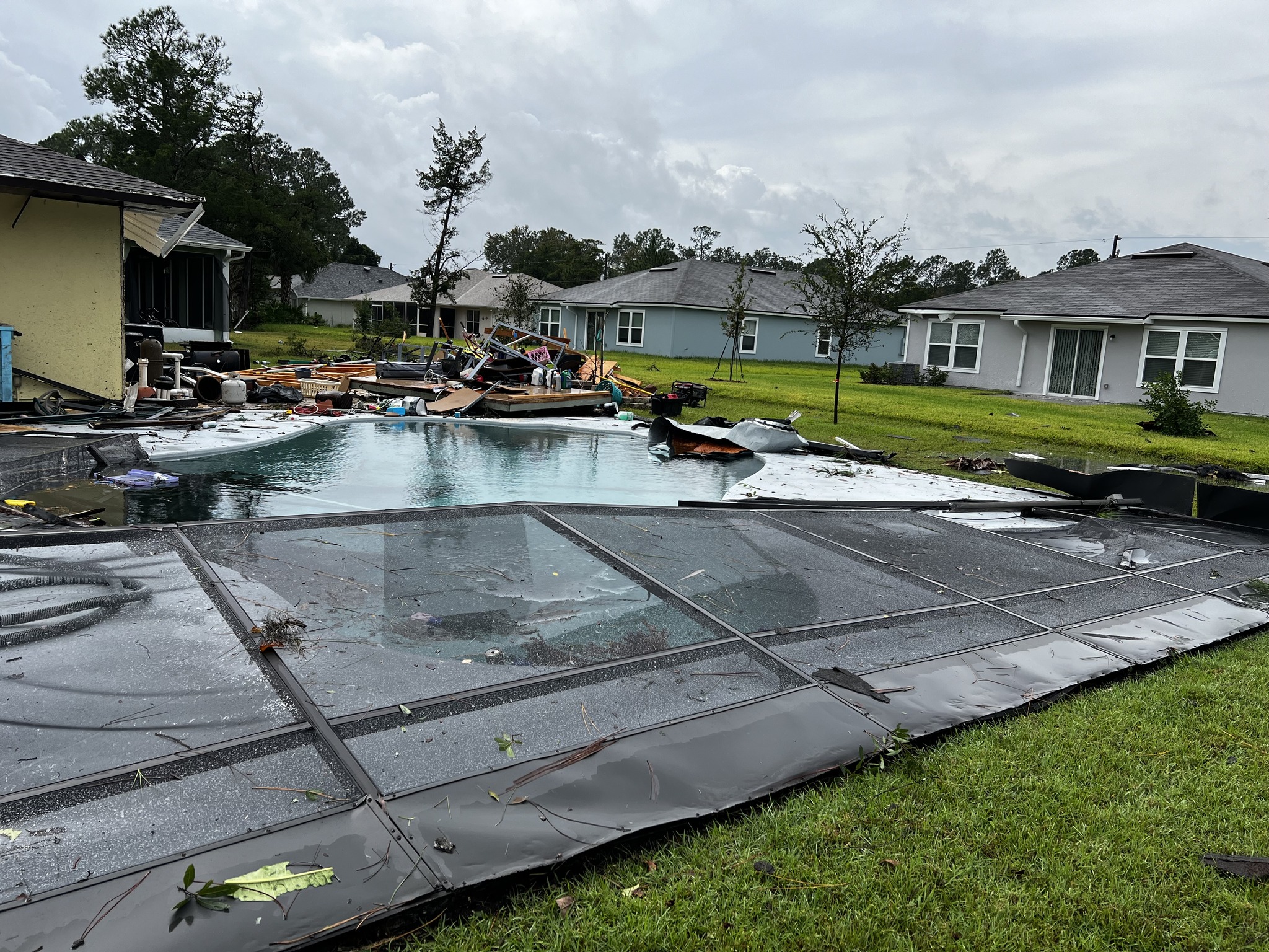 City - Pool enclosure destroyed on Baltimore Ln | Facebook
