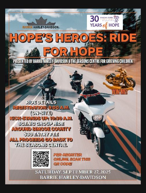 At - 🏍️ Hope’s Heroes: Ride for Hope 🧡 Join us for an unforgettable ...