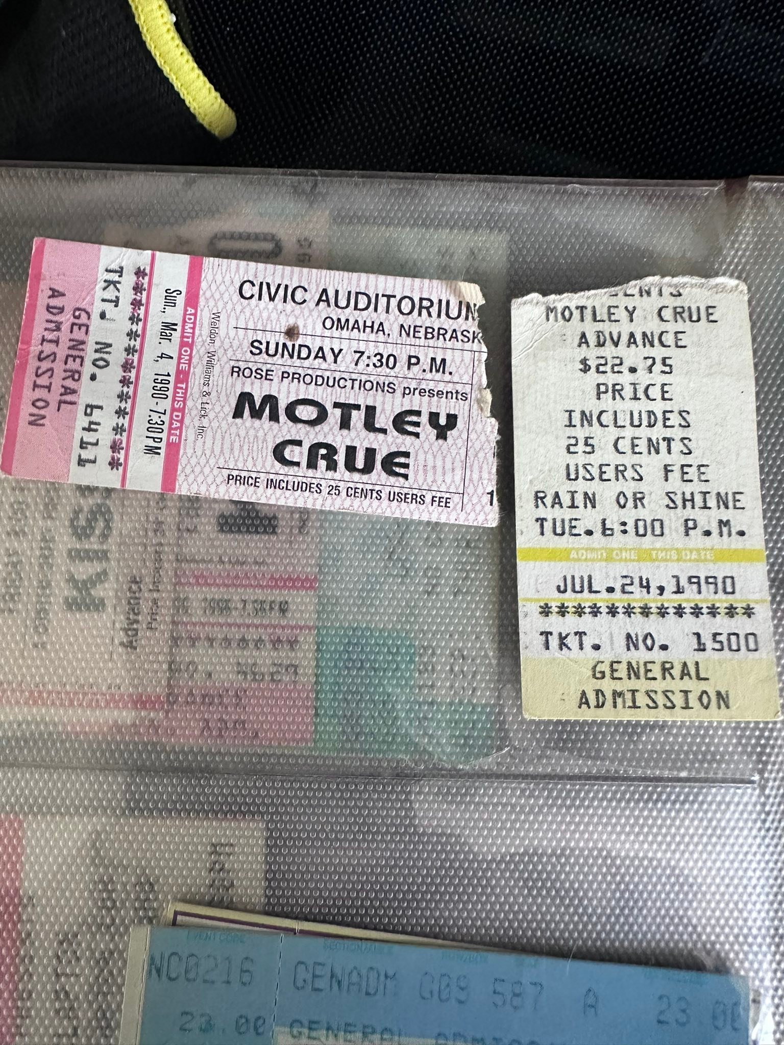 Collection of Concert Ticket Stubs from Various Artists and Bands display picture 1