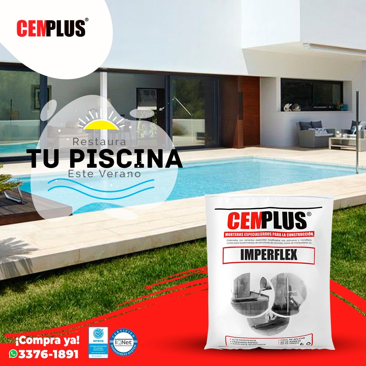 Cemplus - RESTAURA TU PISCINA CON IMPERFLEX Y PREPARATE... | Facebook