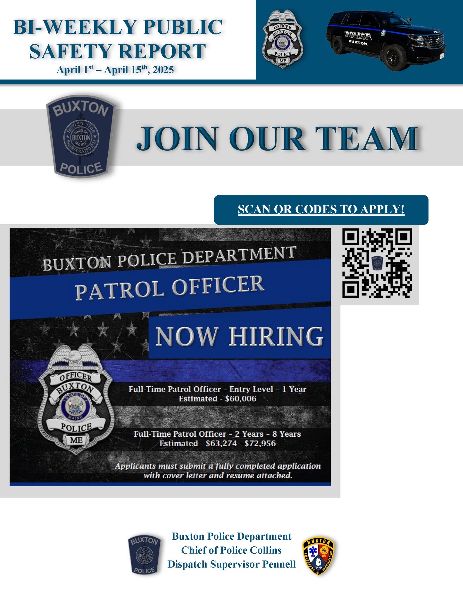 Buxton Maine Police Department | Buxton ME