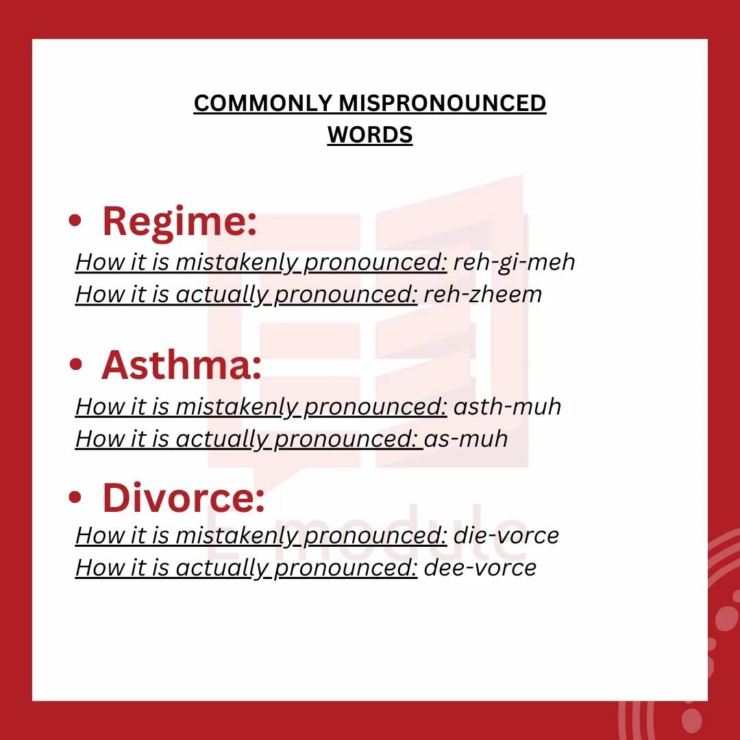 E-module - 🗣️ Pronunciation Guide 📚 learn the correct way... | Facebook