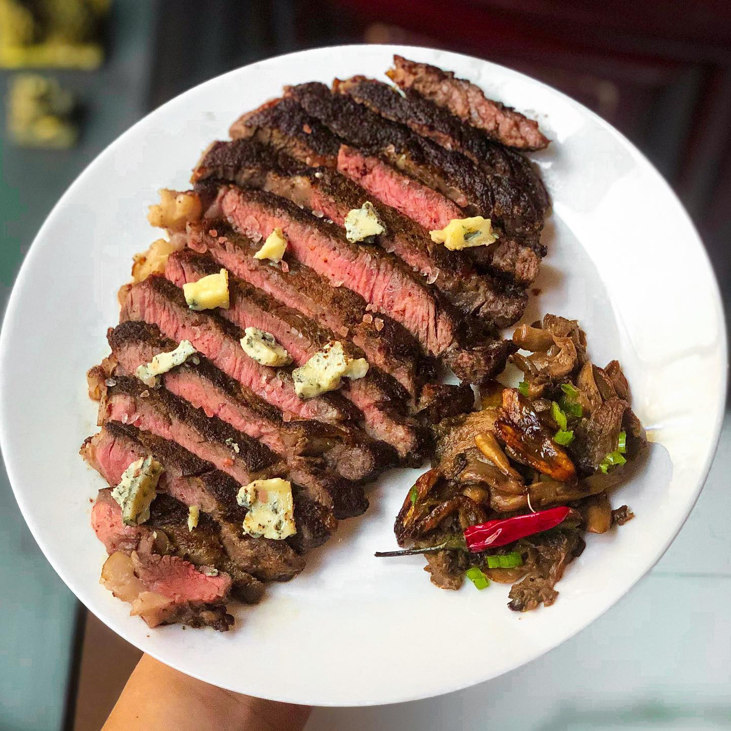 Eat With Elvis - || Spanish-Inspired Seared Ribeye with Blue Cheese ...