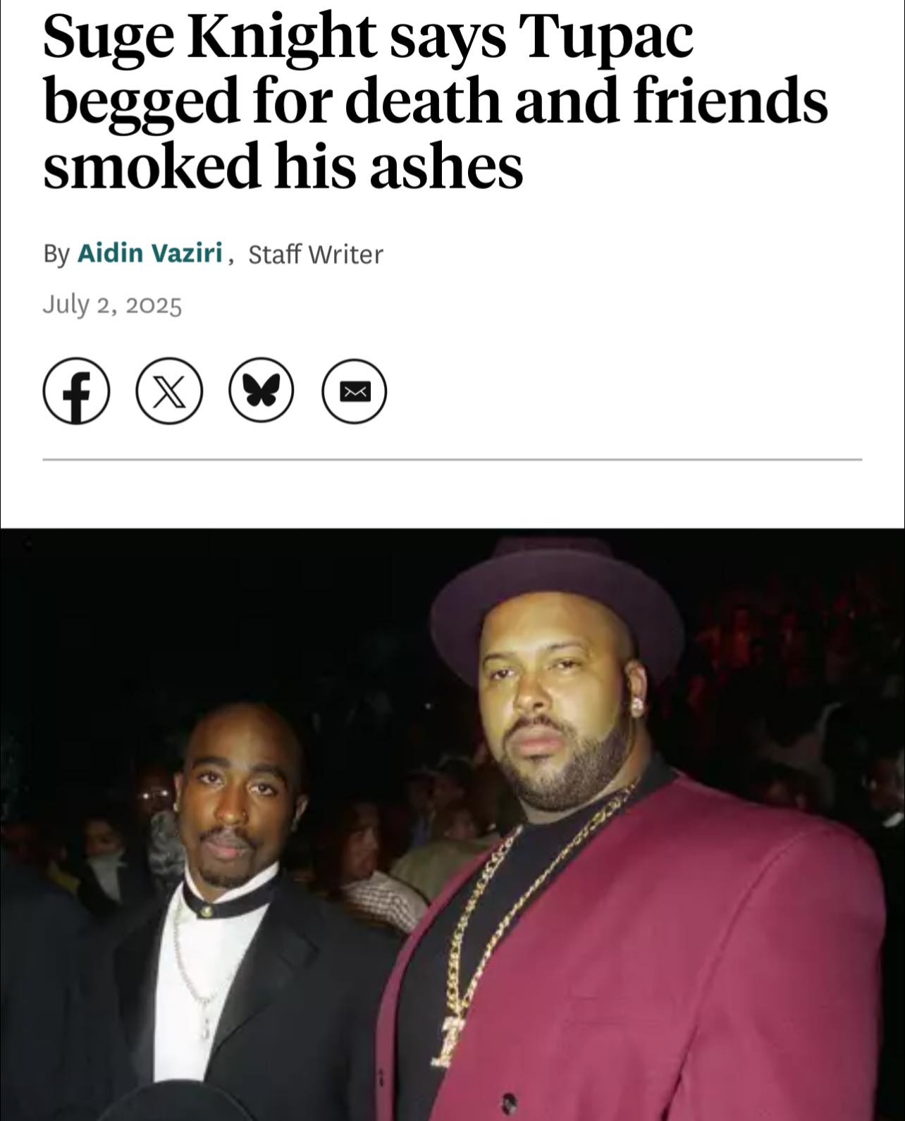 For years, people believed Tupac Shakur was cremated and that his 