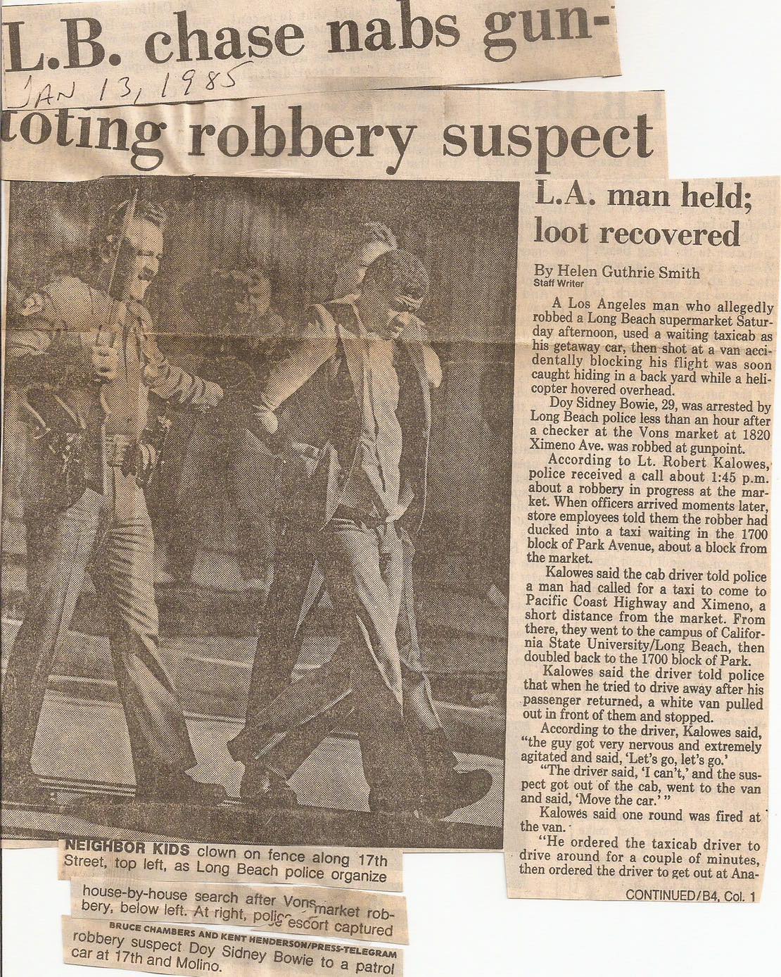 Old School COPS - Long Beach Police in action 1985. Credit... | Facebook