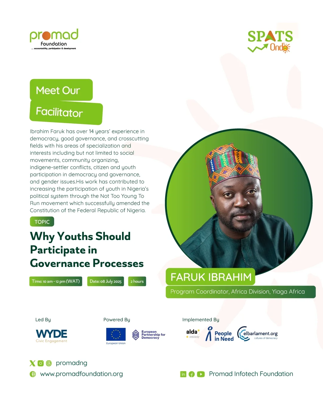 Promad - We’re honoured to welcome Ibrahim Faruk as a facilitator for ...