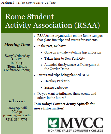 MVCC Rome Student Activities | Rome NY