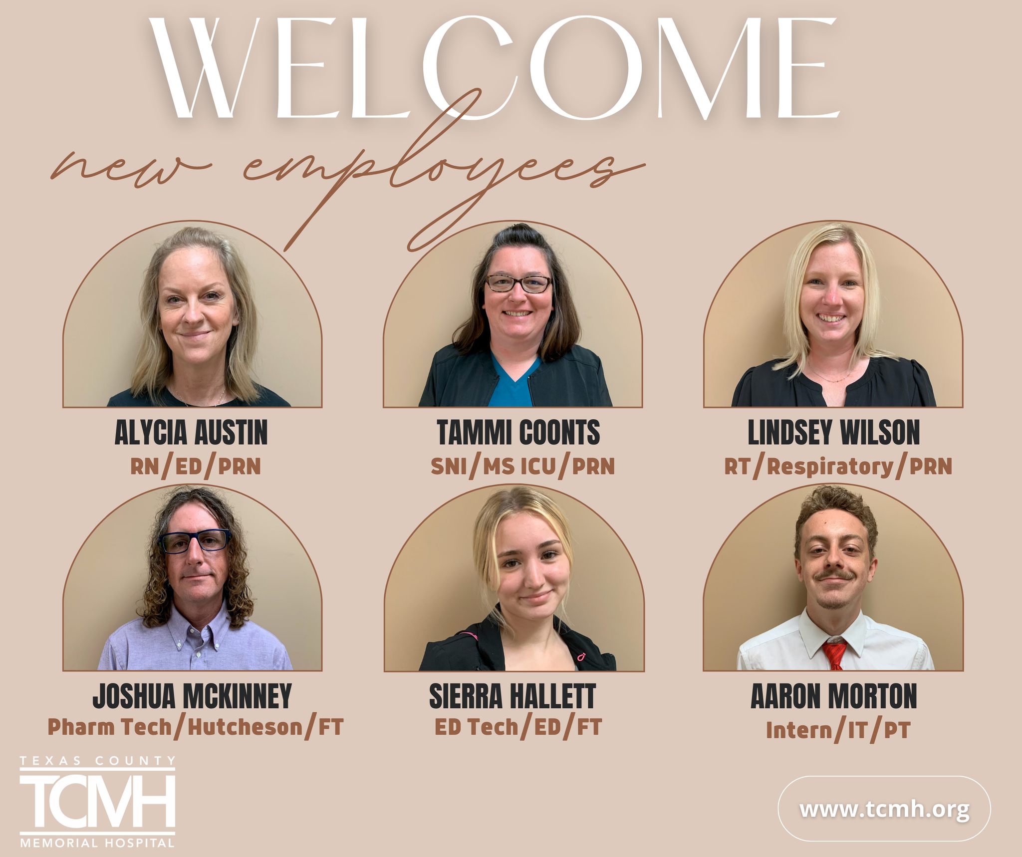 Texas - We are so excited to welcome these 6 new coworkers to our TCMH ...