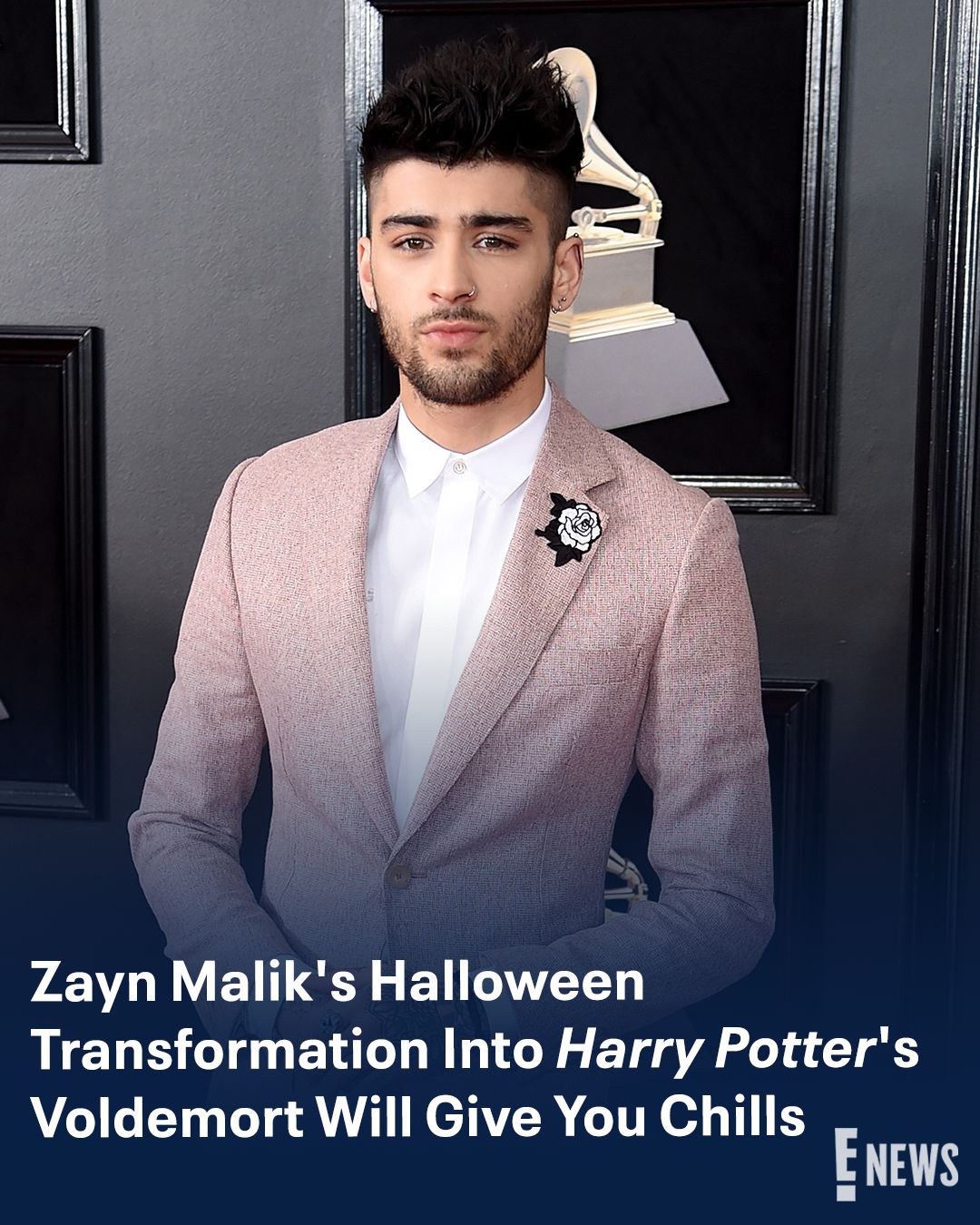 E! News - One Direction's Zayn Malik looked unrecognizable...