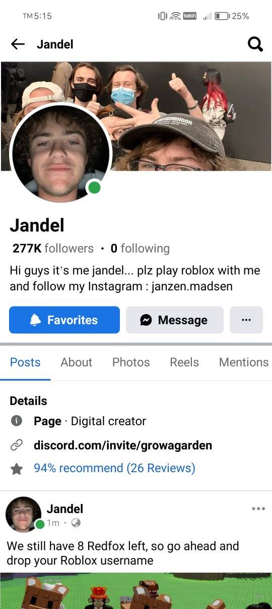 Jandel - We still have 8 Redfox left, so go ahead and drop your Roblox ...