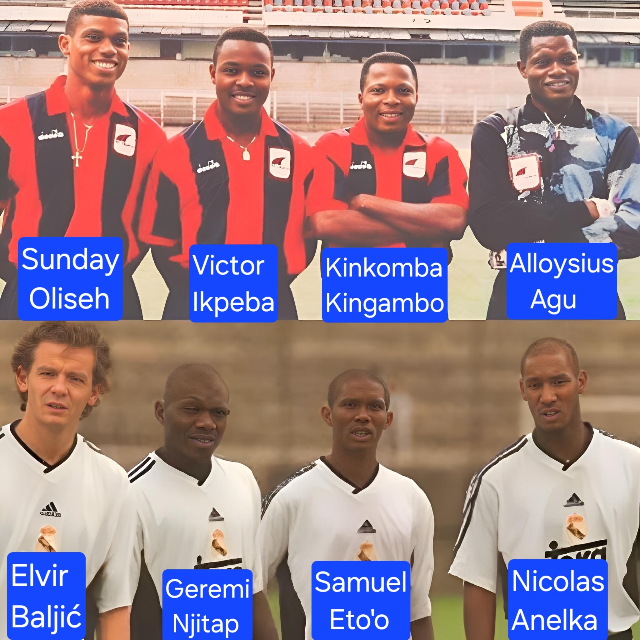 Trustworthy - Legendary footballers lineup, Sunday Oliseh, Victor ...