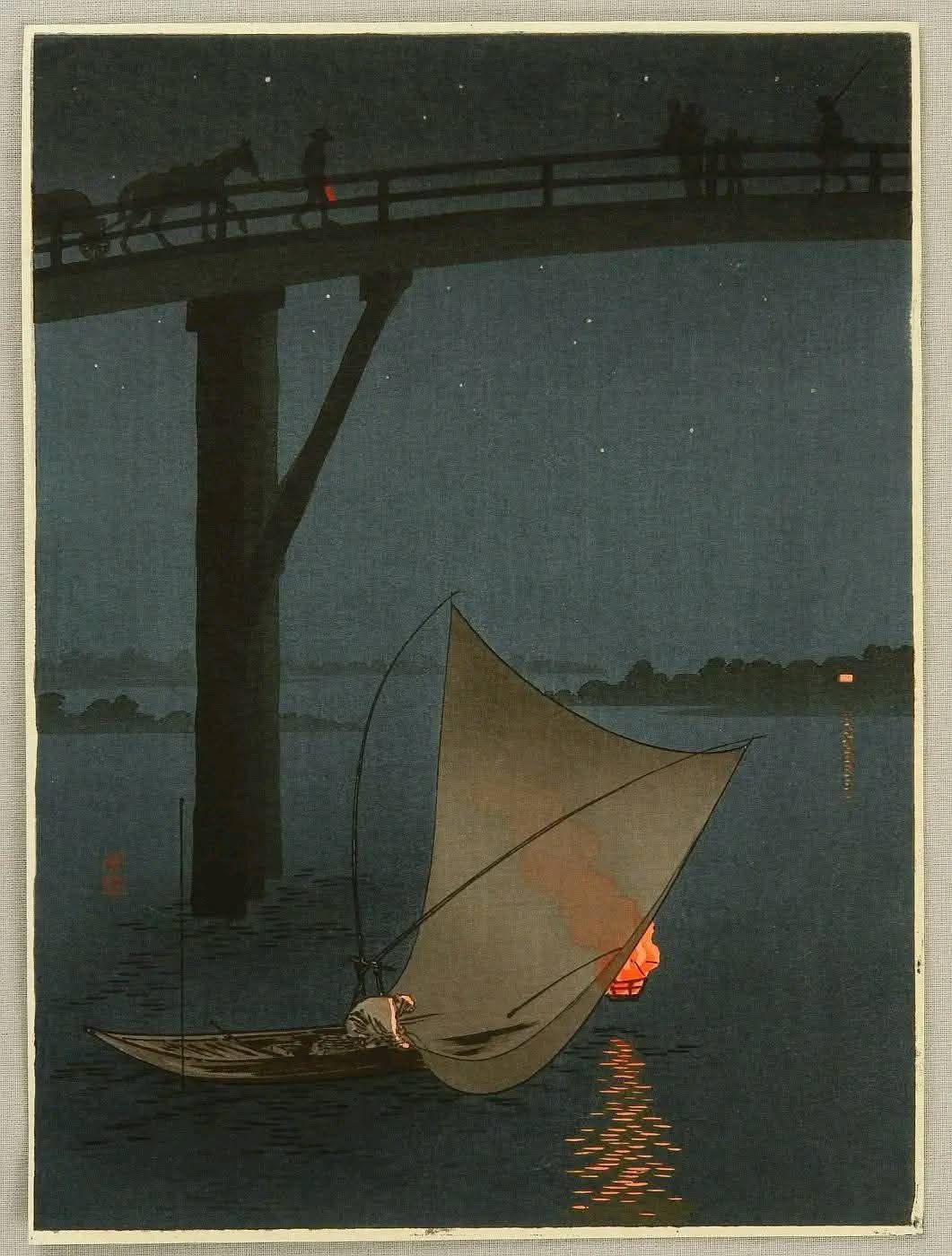 Fisherman' (漁夫), 1904; dimensions (h x w): 14.4 cm x 10 cm (5.6