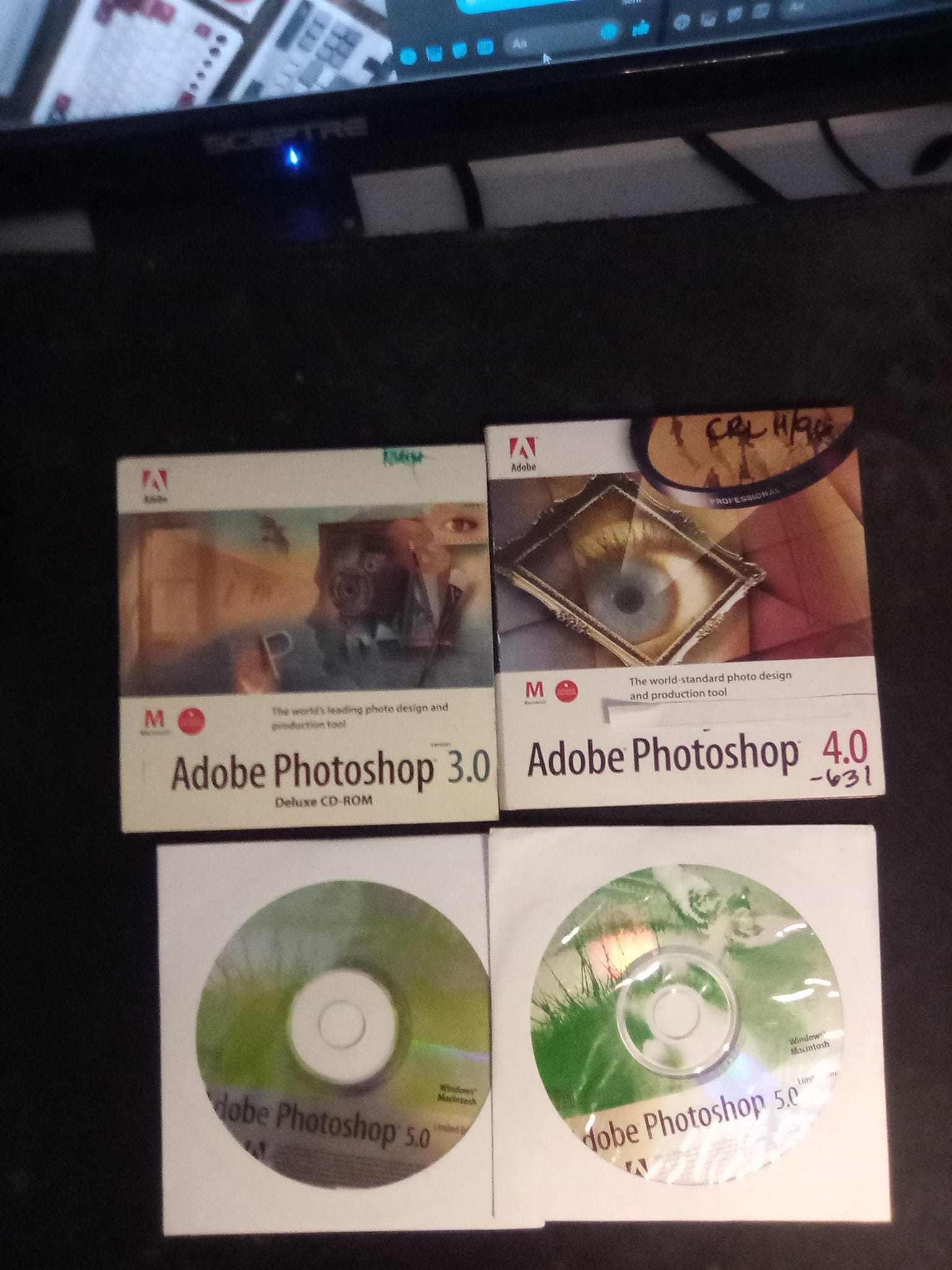 Adobe Photoshop Version 2.5 for Macintosh Install disks