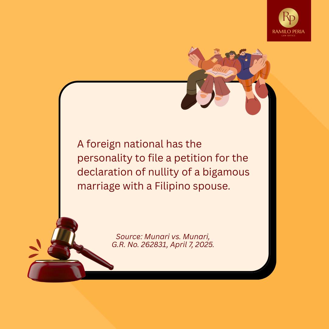 Ramilo - Yes, even a foreigner married to a Filipino spouse may file a ...