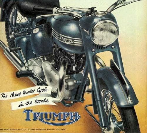 Wonderful Triumph advertisement artwork, from the 1950's