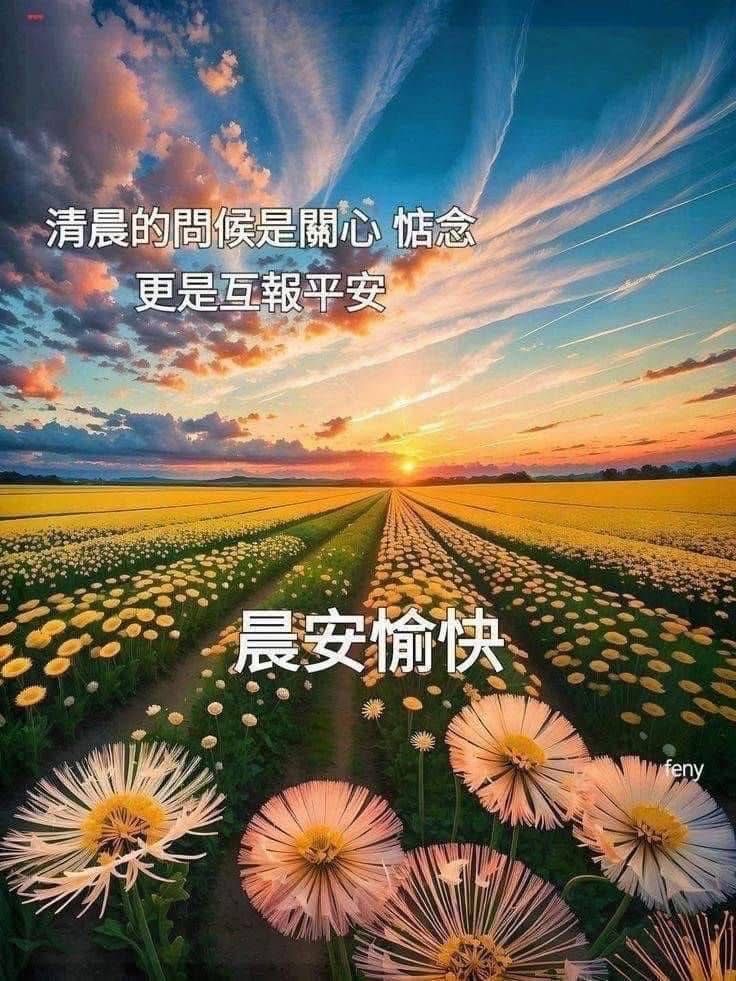 清晨的問候是關心 惦念 更是互報平安 - 晨安愉快 feny