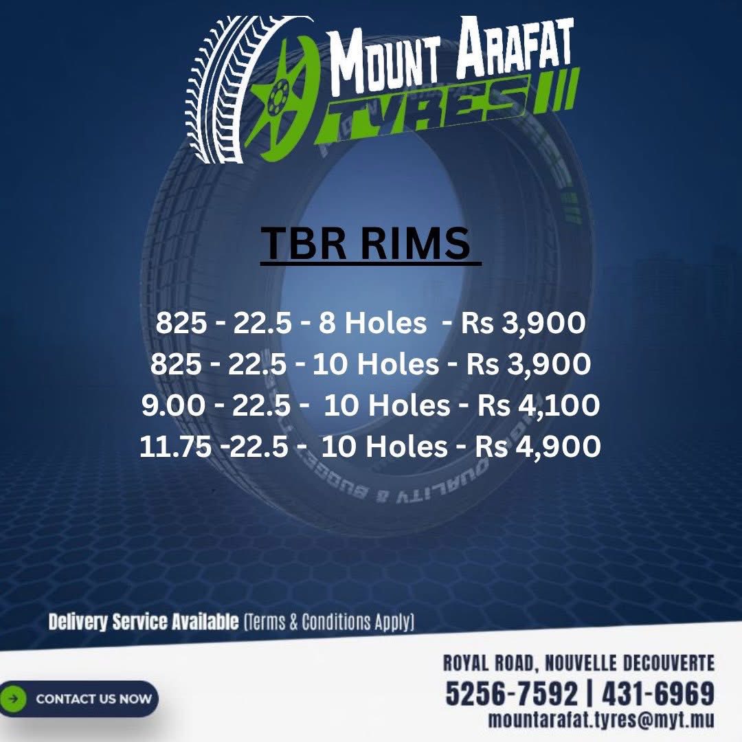 Mount Arafat Tyres | Saint Pierre Village