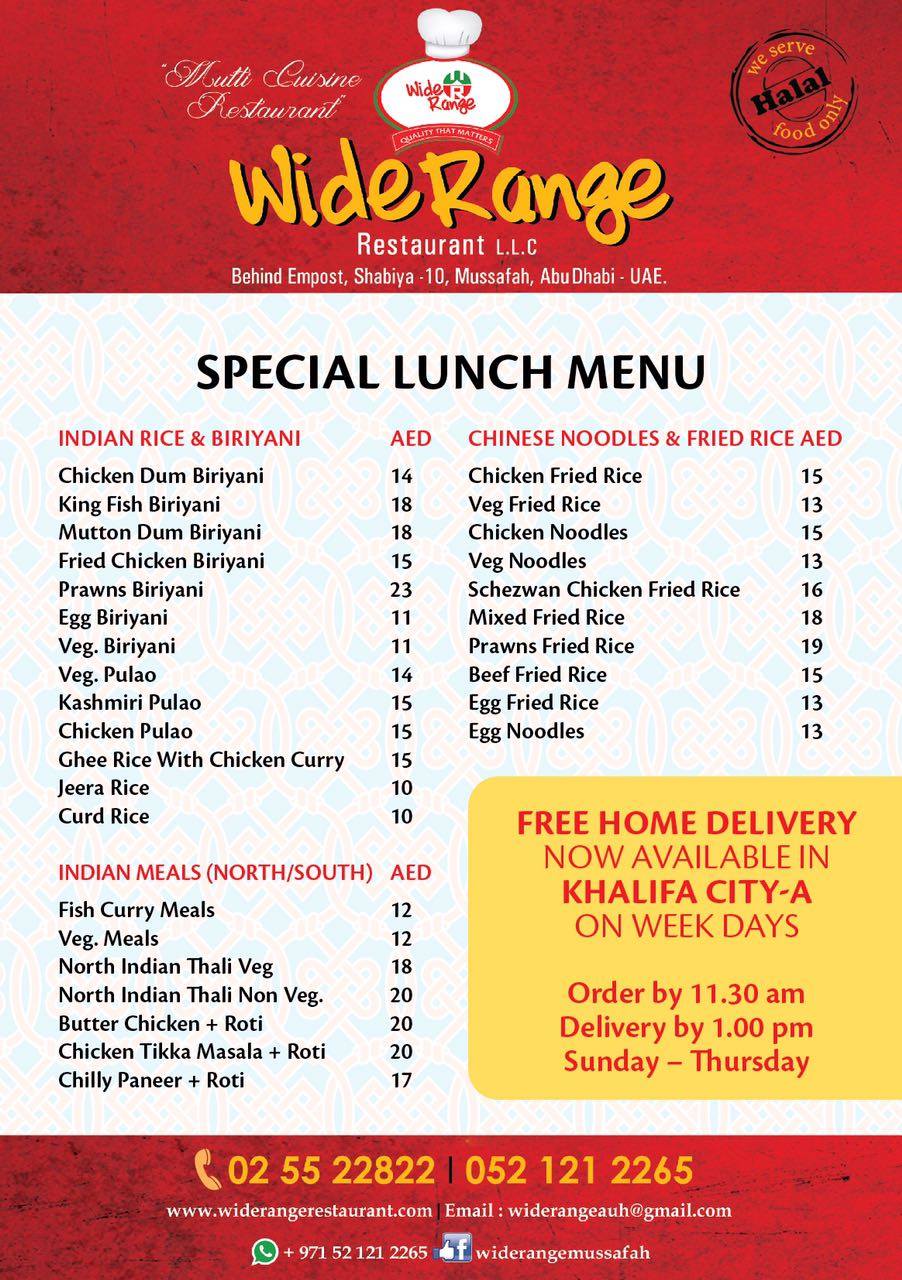 WideRange Restaurant | Abu Dhabi