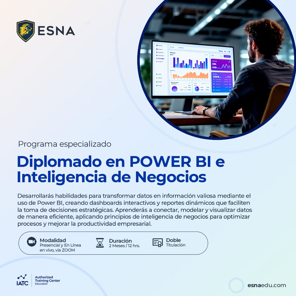 ESNA - 𝗗𝗶𝗽𝗹𝗼𝗺𝗮𝗱𝗼 𝗣𝗼𝘄𝗲𝗿 𝗕𝗜 𝗲 𝗜𝗻𝘁𝗲𝗹𝗶𝗴𝗲𝗻𝗰𝗶𝗮 𝗱𝗲 𝗡𝗲𝗴𝗼𝗰𝗶𝗼𝘀 Domina las ...
