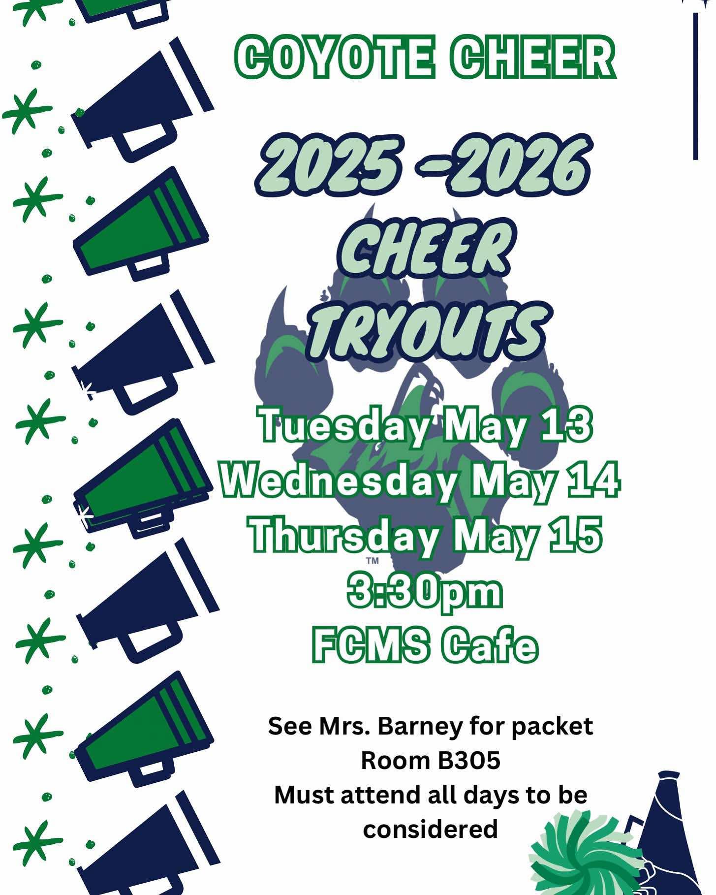 Forest - Save the Date! 2025-2026 Competition Cheer Team Tryouts Please ...