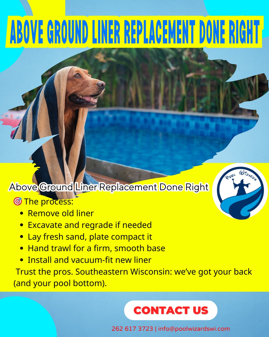 Pool - Our liner replacement process for above ground pools: - Remove ...