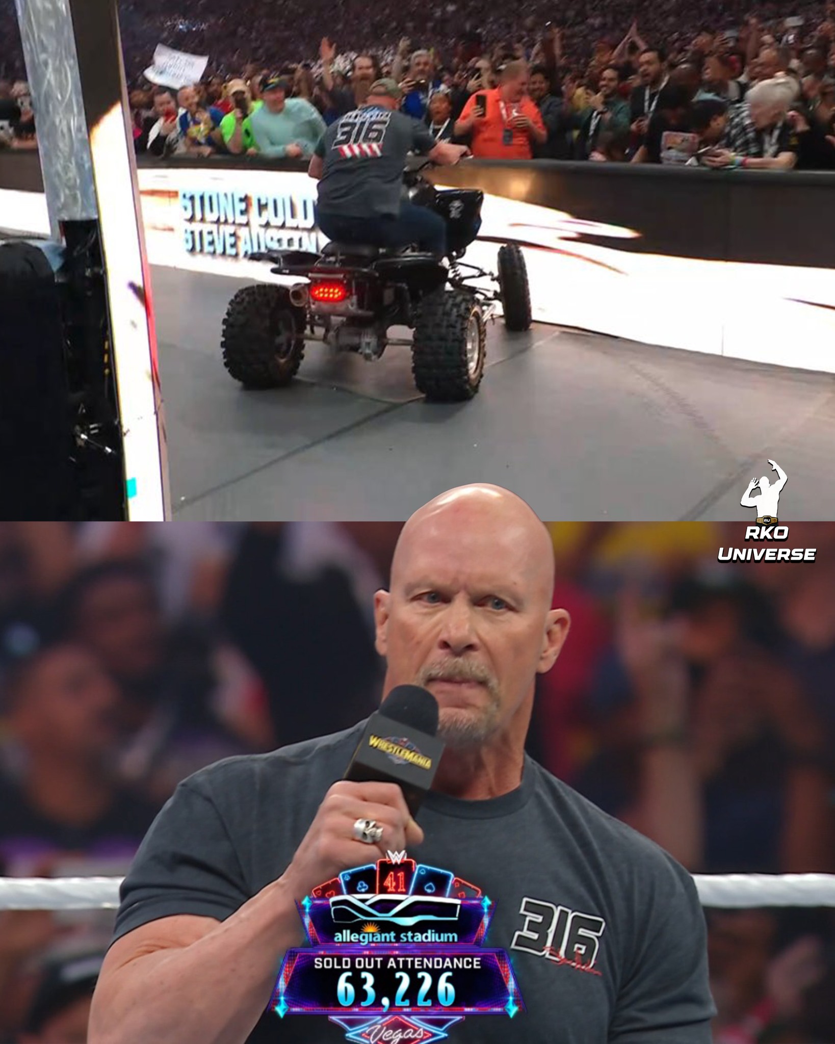 RKO Universe - Stone Cold Steve Austin made his entrance.... | Facebook