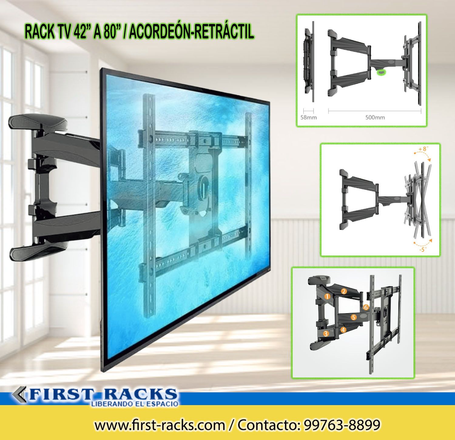 ** Rack tv Acordeón de 42