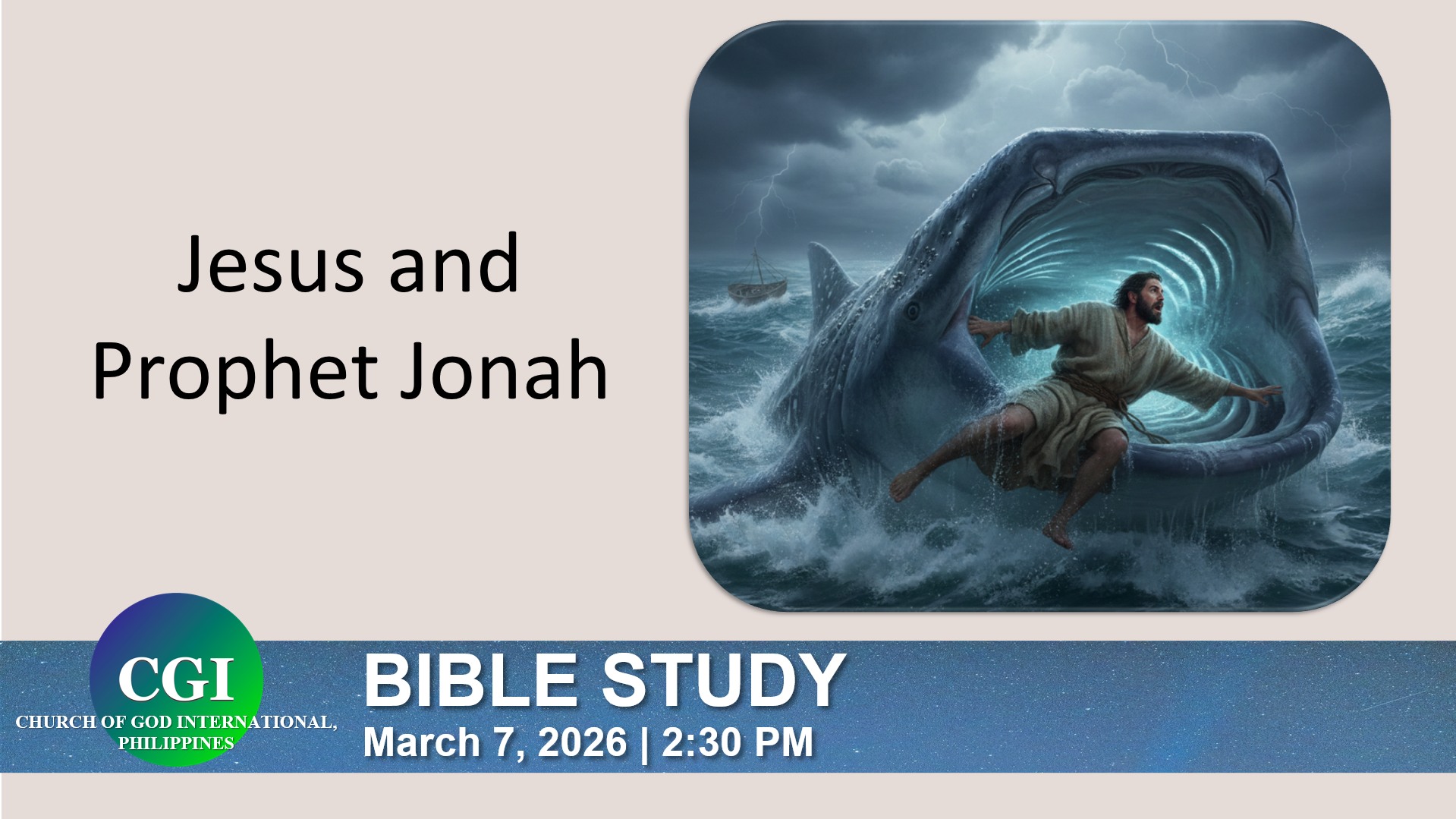 Jesus and Prophet Jonah | Bible Study (March 7, 2026)