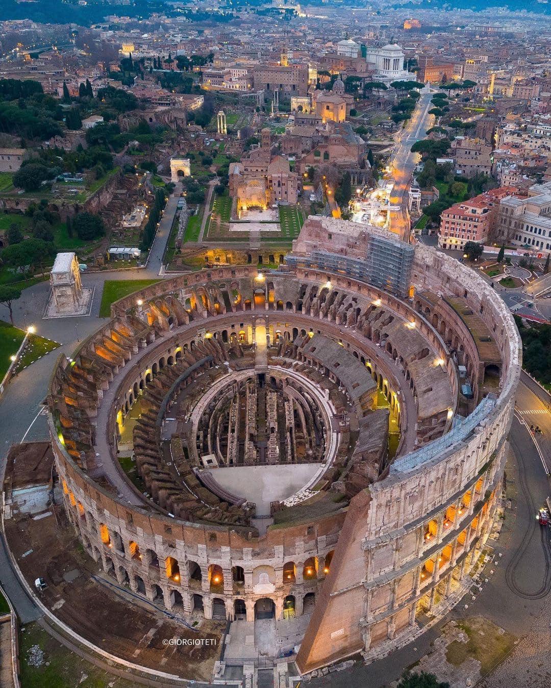 Colosseum - One Of The 7 Wonders Of The World. Photo By