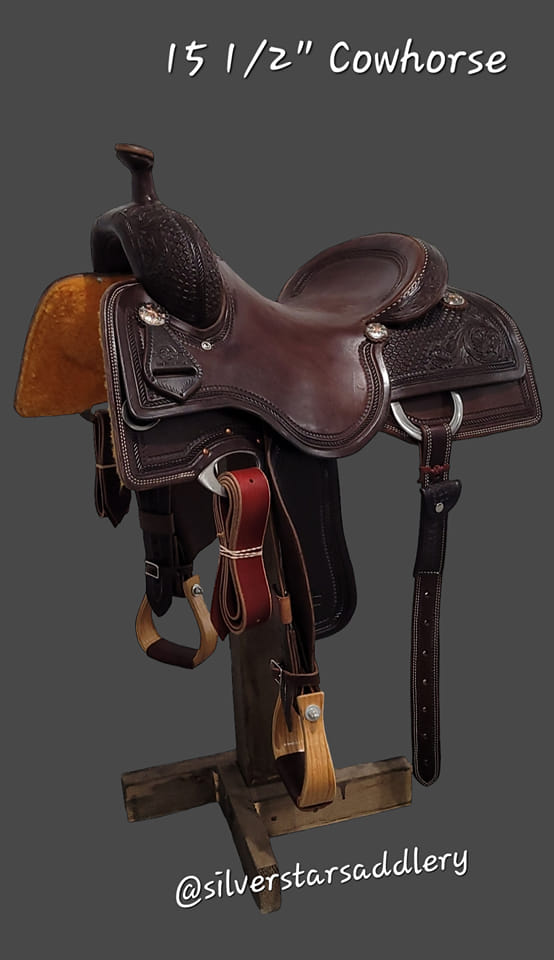 Selle Western Pony Silver Star - Cuir Confiable 10 Pouces (25,5 Cm) Pour Enfants