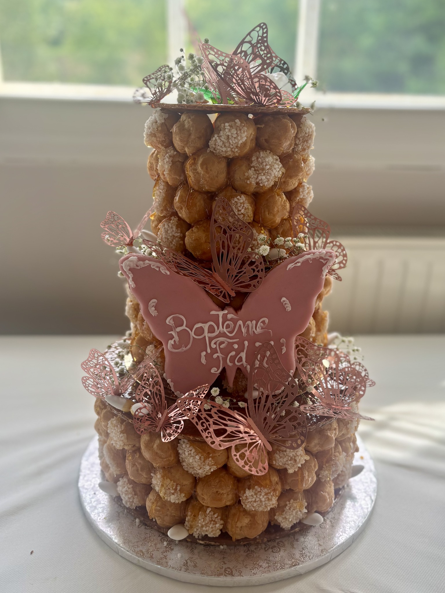 Lot De 4 Testeurs De Gâteau + 10 Bouchons Papillon Roses - Aiguilles Inox Et Décorations Pâtisserie