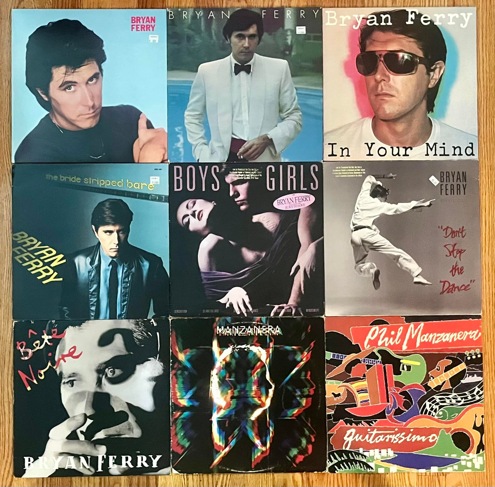 Roxy Music and Bryan Ferry vinyl collection