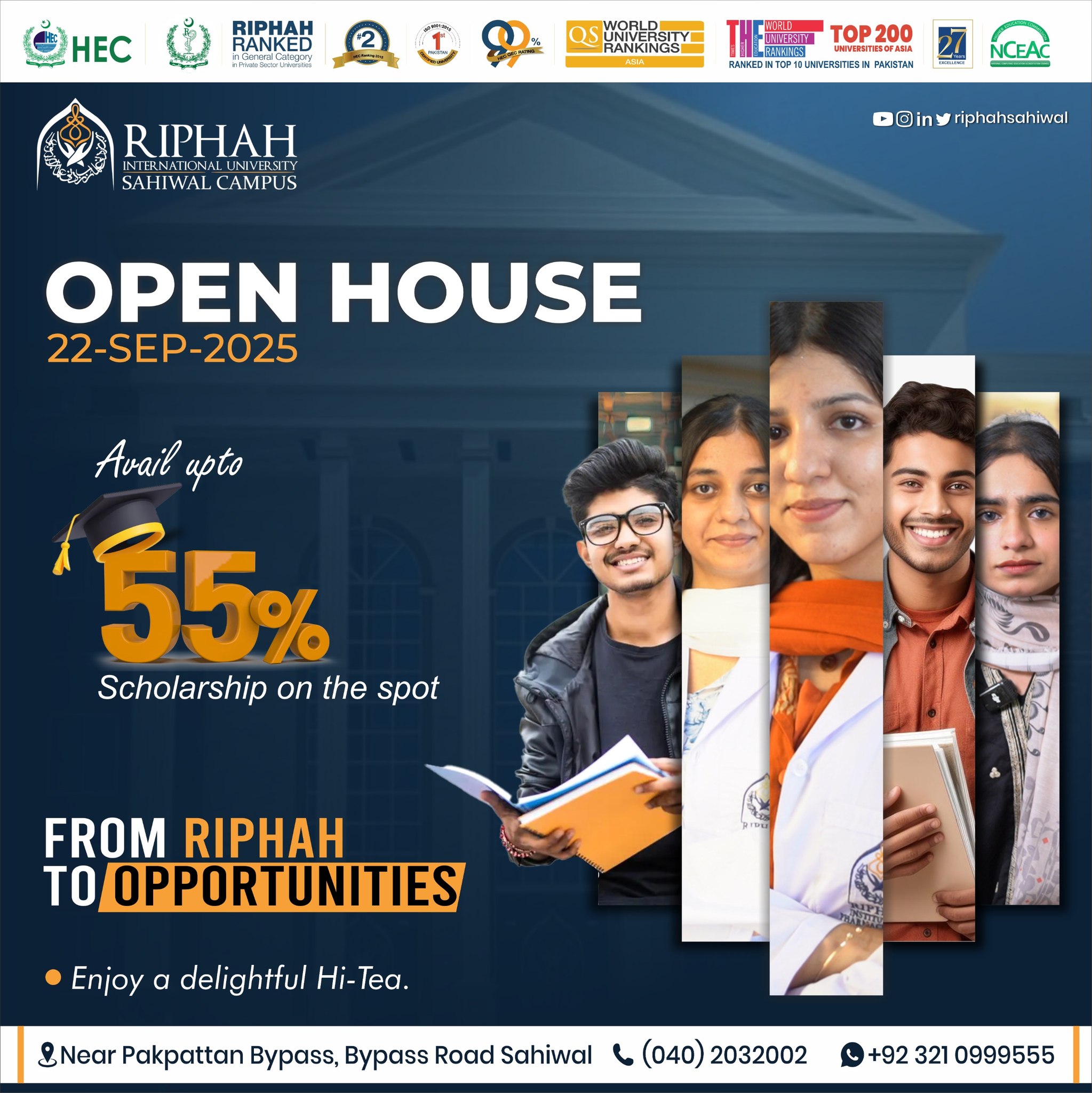 Riphah - 🎉 Big News! 🎉 Riphah International University Sahiwal Campus ...