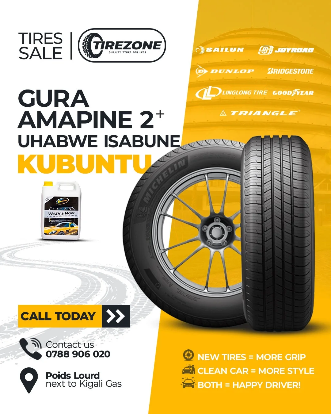 Tirezone - >>Ntucikwe🧡 . . Gura Amapine 2+ 🛞 Uhabwe... | Facebook