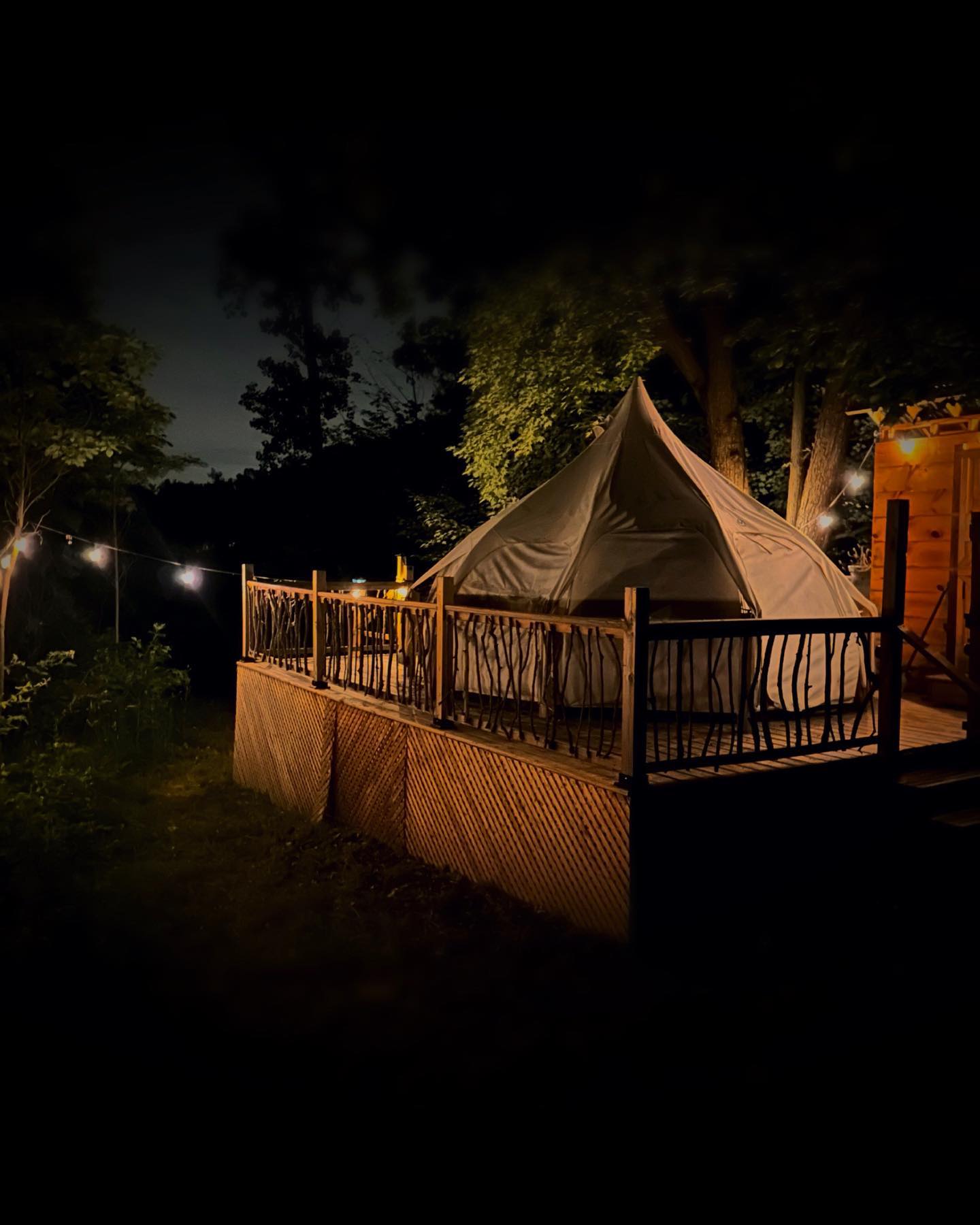 Night time glamping... - Crane's Landing at Three Rivers | Facebook