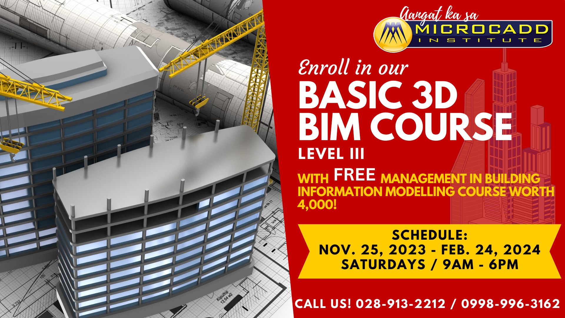 Microcadd - 𝐄𝐧𝐫𝐨𝐥𝐥 𝐢𝐧 𝐨𝐮𝐫 𝐁𝐀𝐒𝐈𝐂 𝟑𝐃 𝐁𝐈𝐌 𝐂𝐎𝐔𝐑𝐒𝐄 𝐋𝐞𝐯𝐞𝐥 𝐈𝐈𝐈 ‼️ with FREE ...