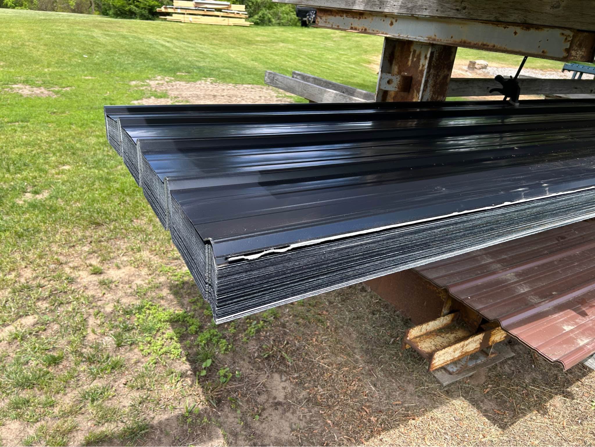 Shiny black drip stop G rib pole barn metal New - Miscellaneous - Delta ...