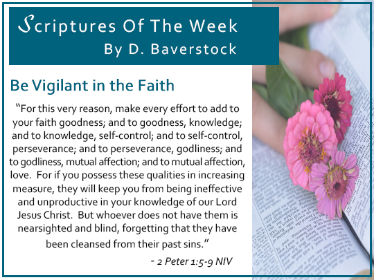 Bloor - Scriptures Of The Week By D. Baverstock “If it is hard for the ...