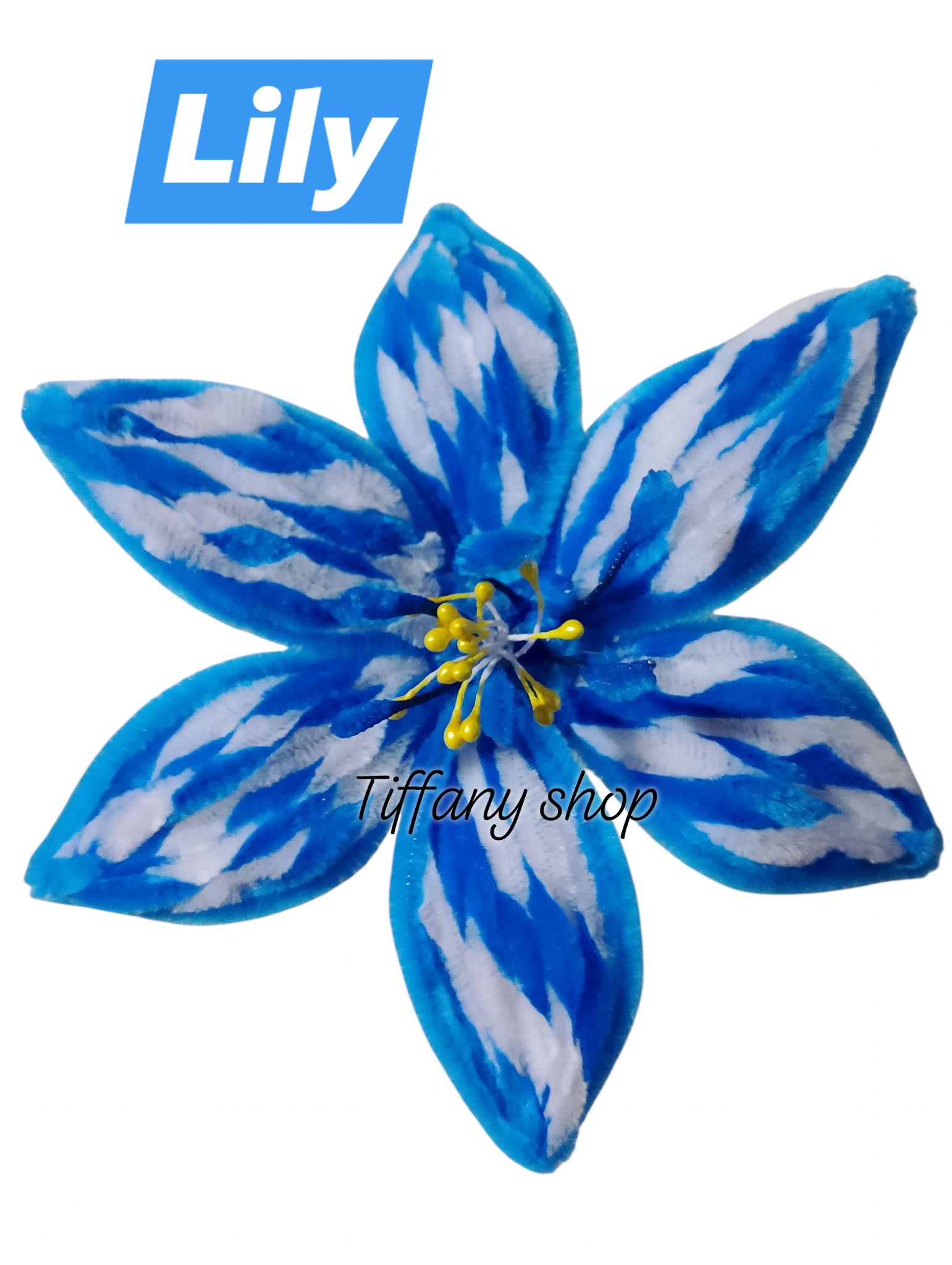 Blue Lily💙💙🩵 #handmade #lily #flowers