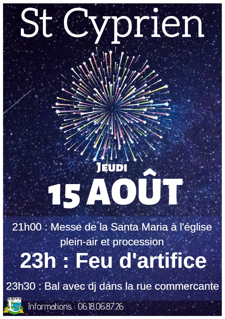 Feu D Artifice Saint Cyprien Corse 2022