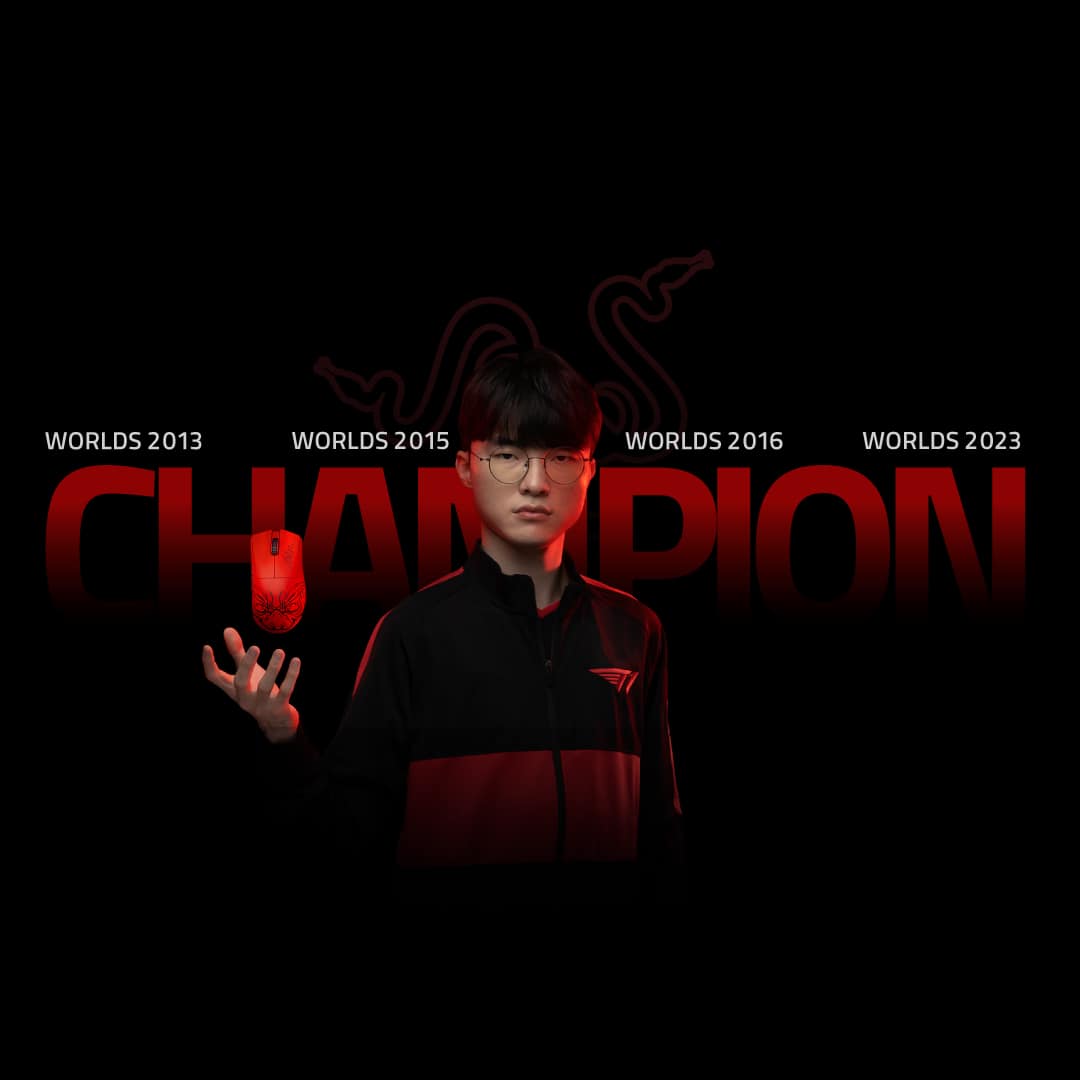 Razer - 恭喜TeamRazer - T1 贏得 #Worlds2023 世界冠軍！...