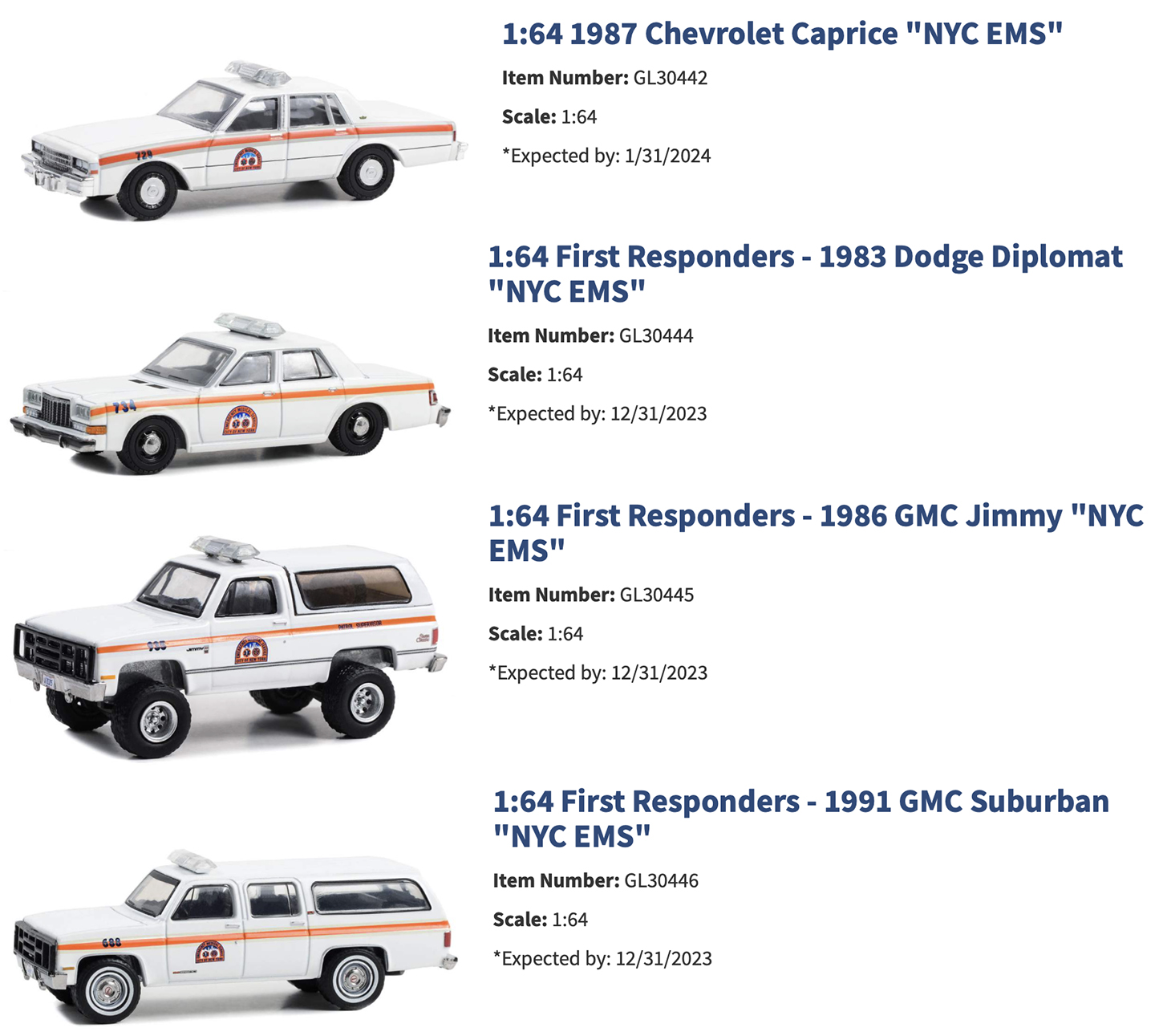 Modellino Greenlight 1:64 - Dodge Durango West Deer Township Paramedic (Soccorso)